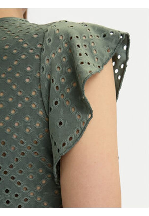 Vero Moda Bluzka Tassa 10286067 Zielony Loose Fit. Kolor: zielony. Materiał: syntetyk