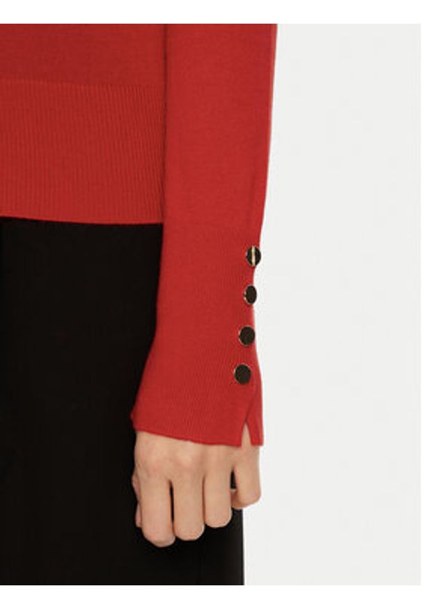 Brave Soul Sweter LK-248HOLLYRD Czerwony Regular Fit. Kolor: czerwony. Materiał: syntetyk