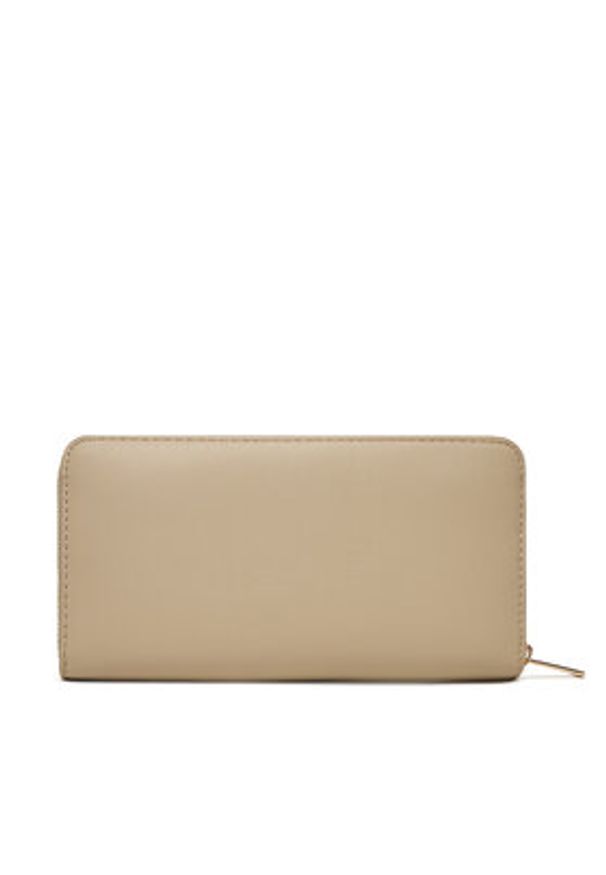 TOMMY HILFIGER - Tommy Hilfiger Duży Portfel Damski Th Icon Lrg Za AW0AW17744 Beżowy. Kolor: beżowy. Materiał: skóra