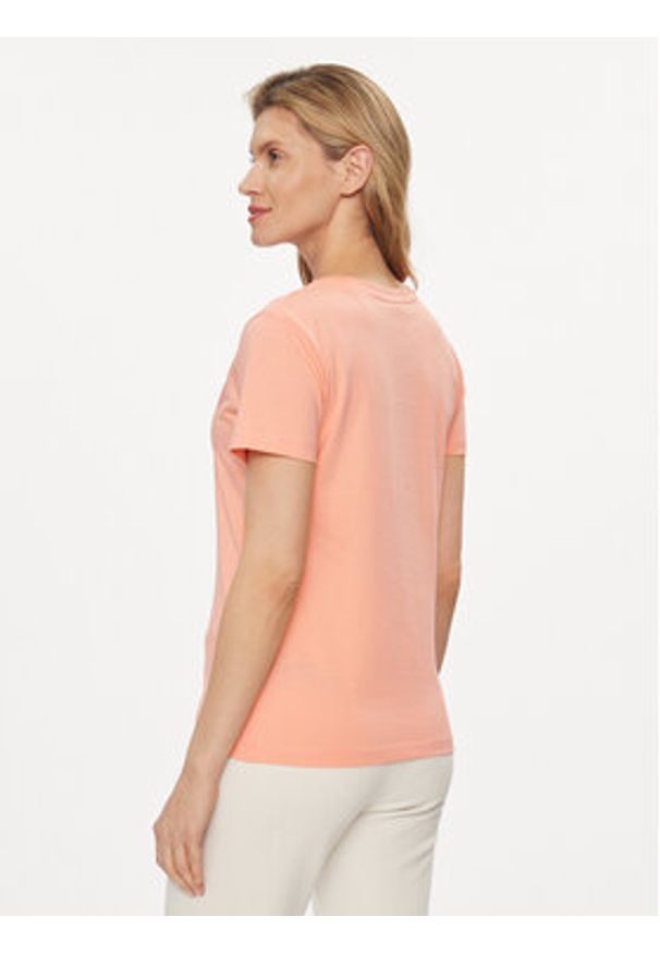 Guess T-Shirt Adele V2YI07 K8HM0 Koralowy Regular Fit. Kolor: pomarańczowy. Materiał: bawełna