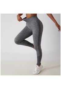 Intica - Legginsy treningowe modelujące sylwetkę z wysokim stanem Gulli. Stan: podwyższony. Kolor: brązowy. Materiał: tkanina. Sport: fitness #5