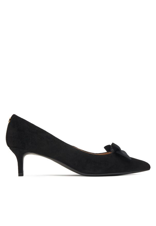 Lauren Ralph Lauren - LAUREN RALPH LAUREN Czółenka 802980116001 Czarny. Kolor: czarny. Materiał: zamsz, skóra
