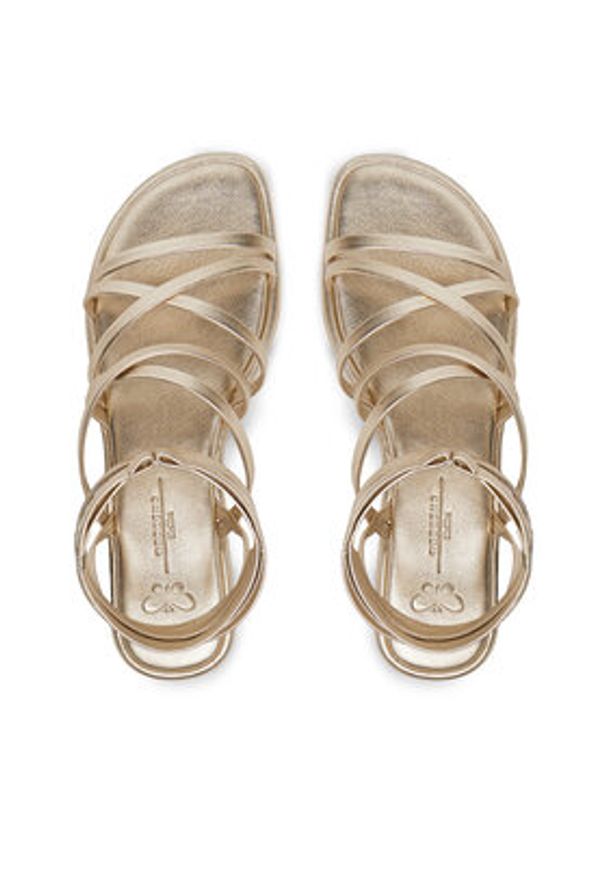 Weekend Max Mara Sandały 2515521095600 Złoty. Kolor: złoty. Materiał: skóra
