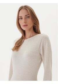 Kontatto Sukienka dzianinowa 3M0964C Écru Slim Fit. Kolor: kremowy. Materiał: syntetyk #2