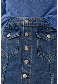 only - Only Spódnica jeansowa mini prosta. Okazja: na co dzień. Kolor: niebieski. Materiał: jeans. Styl: casual #5