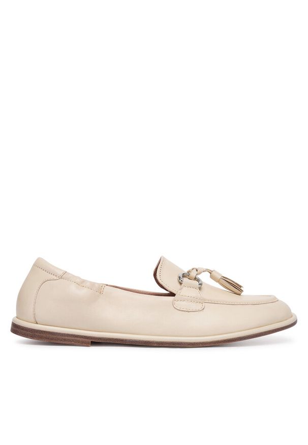 Loafersy Tamaris. Kolor: kremowy