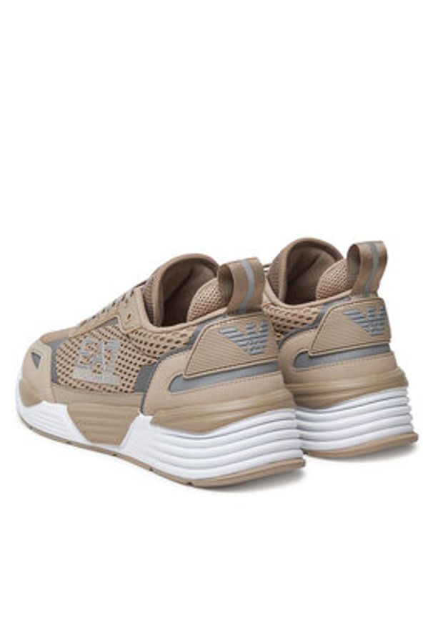 EA7 Emporio Armani Sneakersy X8X159 XK379 U499 Beżowy. Kolor: beżowy. Materiał: skóra