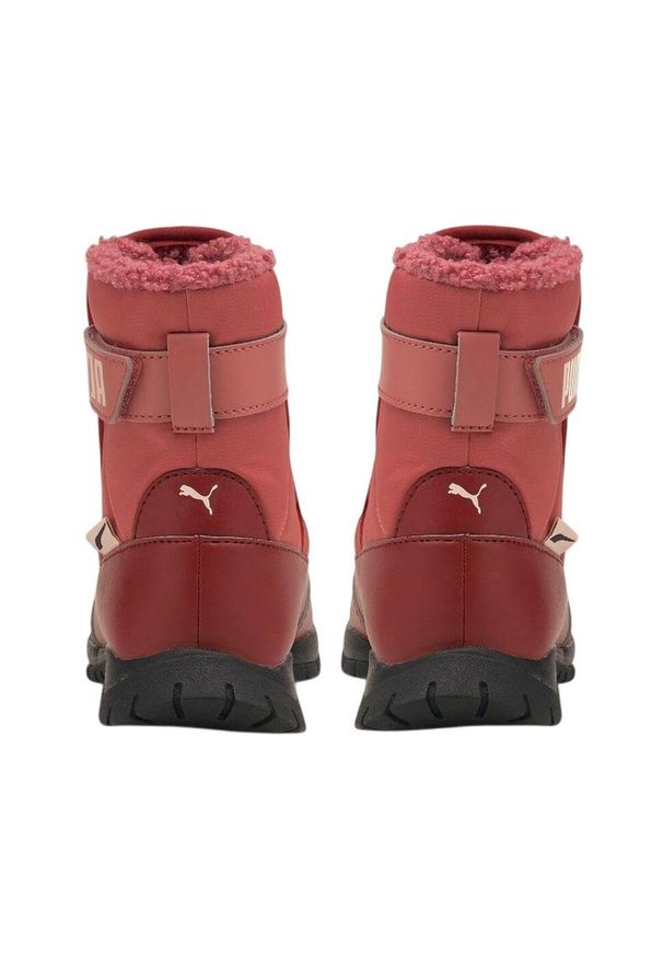 Puma - Skórzane Buty Śniegowe Dla Dzieci. Kolor: różowy. Materiał: skóra. Sezon: zima. Sport: turystyka piesza