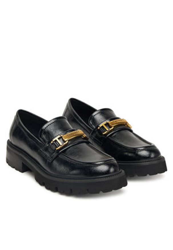 TwinSet - TWINSET Loafersy 252TGT080 Czarny. Kolor: czarny. Materiał: skóra
