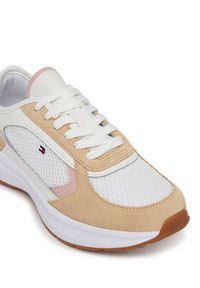 TOMMY HILFIGER - Tommy Hilfiger Sneakersy Sporty Runner FW0FW08644 Biały. Kolor: biały. Materiał: materiał #5