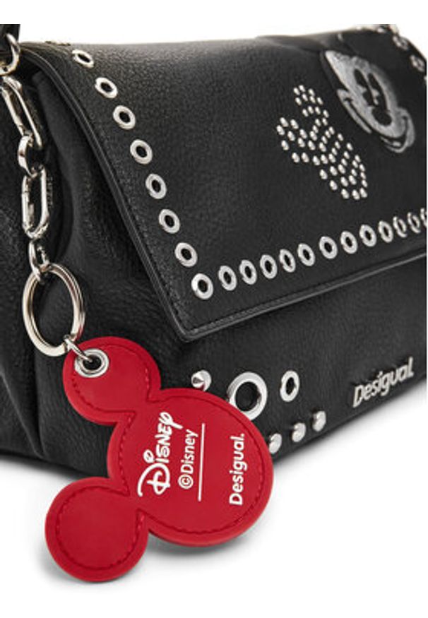 Desigual Torebka Mickey Mouse 25SAXP74 Czarny. Kolor: czarny. Wzór: motyw z bajki. Materiał: skórzane