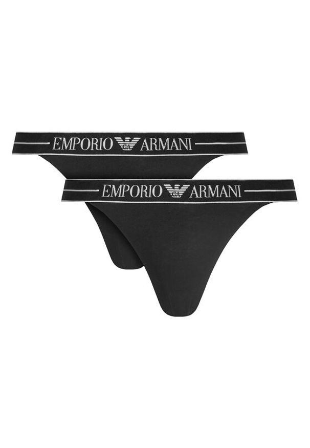 Emporio Armani Underwear Komplet stringów EW000405 AF10881 MC005 Czarny. Kolor: czarny. Materiał: bawełna