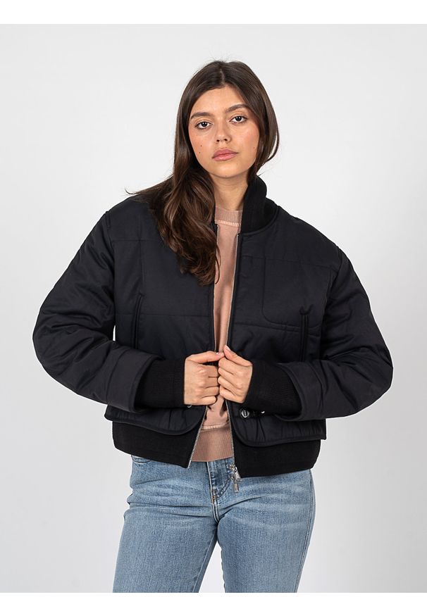 Diesel Kurtka Bomberka "G-Vite" | A06337 0NDAU | Kobieta | Czarny. Okazja: na co dzień. Kolor: czarny. Materiał: poliamid, bawełna. Wzór: jednolity. Styl: sportowy, casual, elegancki
