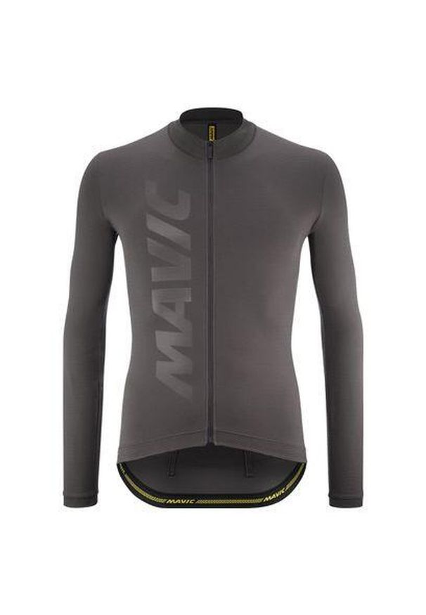 MAVIC - Dżersej z długim rękawem Mavic Aksium. Kolor: szary. Materiał: jersey. Długość rękawa: długi rękaw. Długość: długie. Sport: kolarstwo