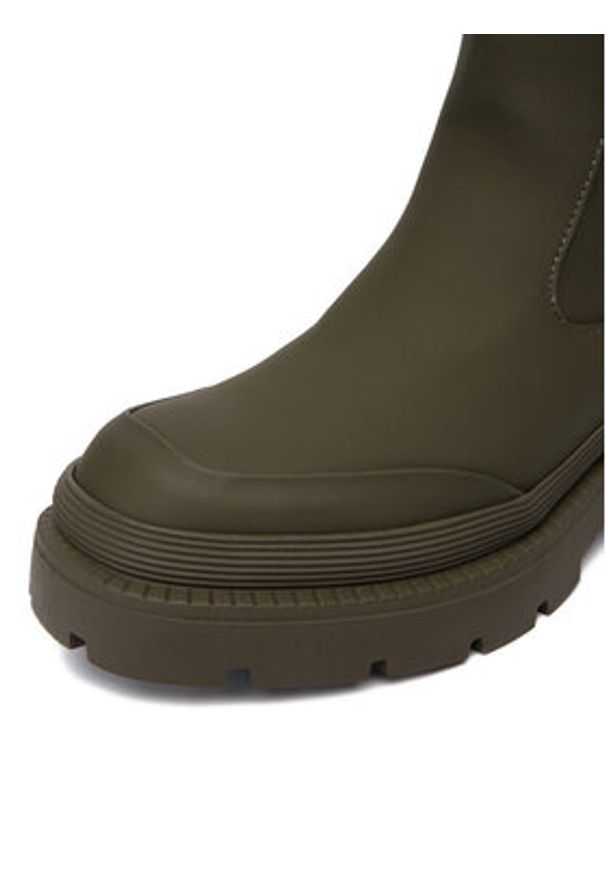 DeeZee Botki 13096-10 Khaki. Kolor: brązowy. Materiał: materiał, syntetyk, skóra