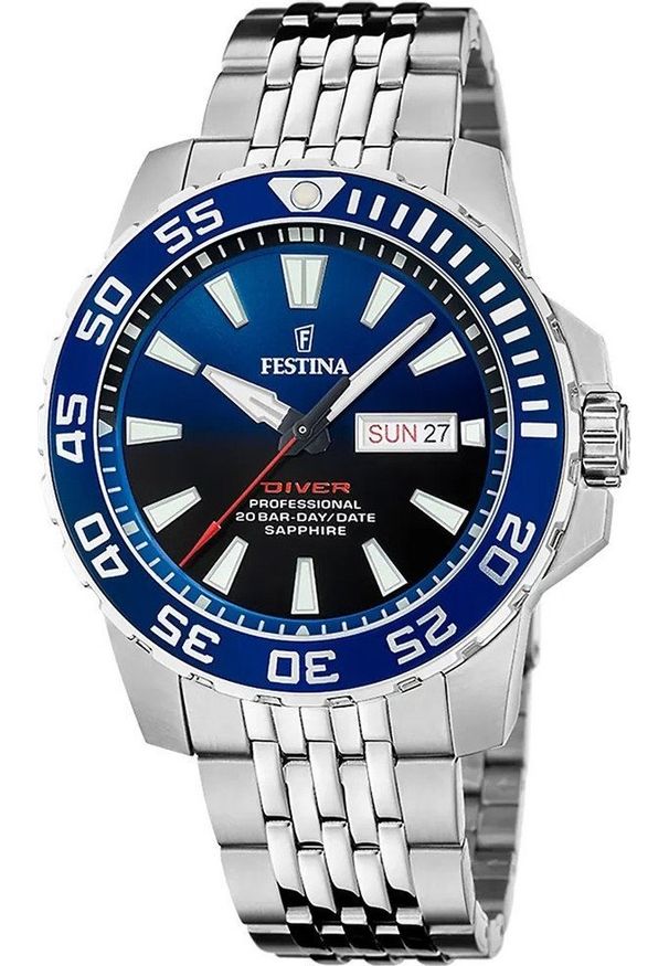 Zegarek Festina Zegarek męski Festina F20661-1 srebrny. Kolor: srebrny