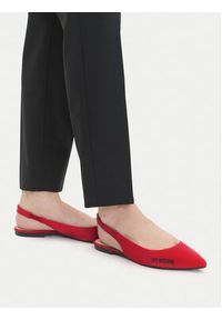 Love Moschino - LOVE MOSCHINO Baleriny JA11021G1MIM0502 Koralowy. Kolor: pomarańczowy. Materiał: materiał #6