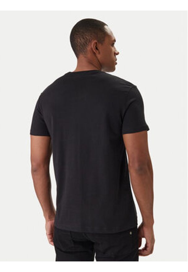 Versace Jeans Couture T-Shirt 80GAHE02 CJ00E Czarny Regular Fit. Kolor: czarny. Materiał: bawełna