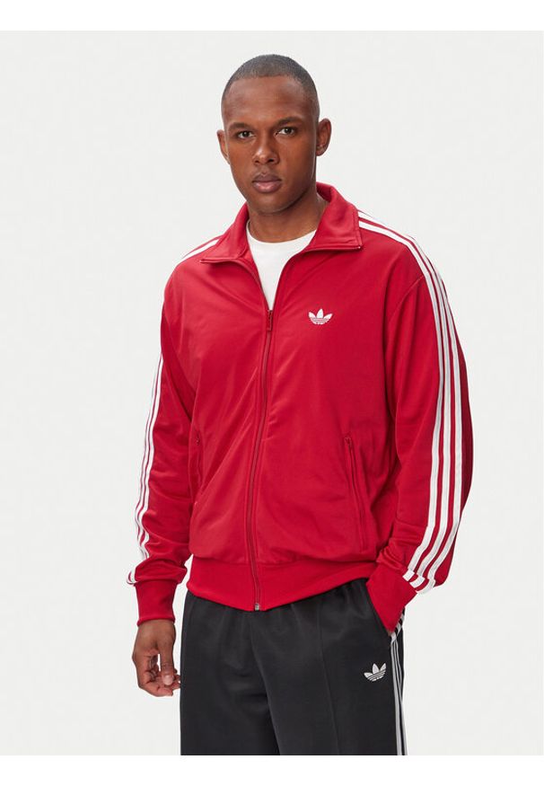 Adidas - adidas Bluza Firebird KW0116 Czerwony Regular Fit. Kolor: czerwony. Materiał: syntetyk