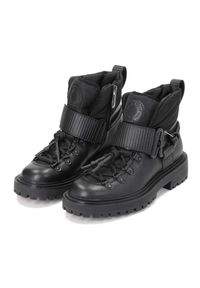 Kazar - Czarne trzewiki damskie. Okazja: na spacer. Zapięcie: pasek. Kolor: czarny. Materiał: tkanina, skóra. Szerokość cholewki: normalna. Sezon: jesień, zima #3