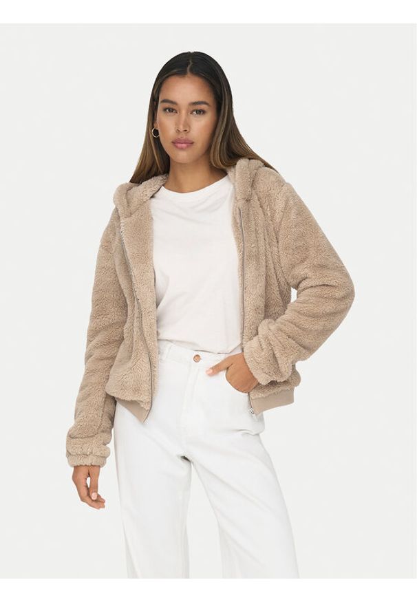 only - ONLY Kurtka przejściowa New Anna 15300635 Beżowy Regular Fit. Kolor: beżowy. Materiał: syntetyk