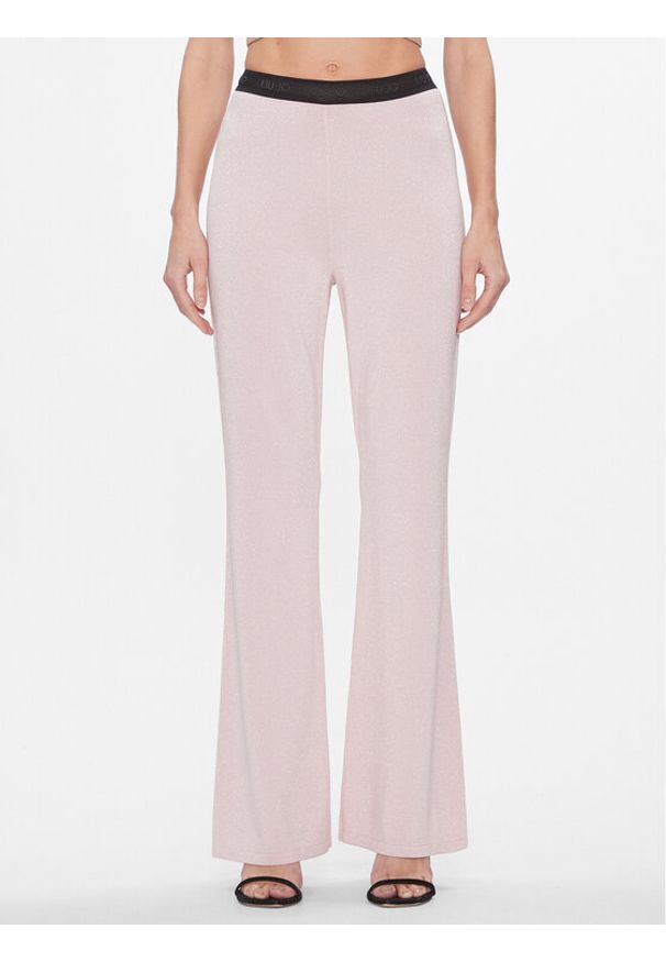 Liu Jo Sport Spodnie materiałowe TA4011 MS014 Różowy Bootcut Fit. Kolor: różowy. Materiał: wiskoza. Styl: sportowy