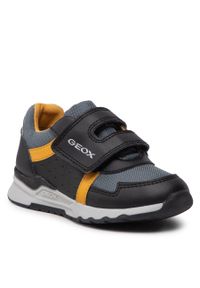 Sneakersy Geox B Pyrip B. B B264YB 054FU C9241 S Black/Dk Yellow. Kolor: czarny. Materiał: skóra