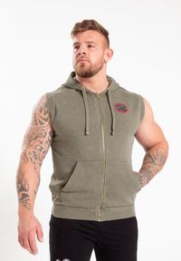 GORILLA WEAR - Silverdale Bluza z kapturem bez rękawów - zielony. Typ kołnierza: kaptur. Kolor: zielony. Długość rękawa: bez rękawów. Sport: fitness