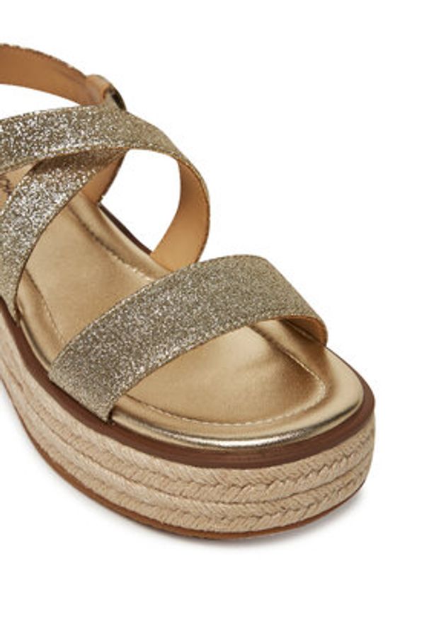MICHAEL Michael Kors Espadryle Lynn 40S5LYFS1M Złoty. Kolor: złoty. Materiał: skóra