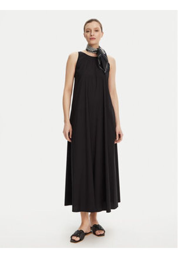 Max Mara Beachwear Sukienka letnia Romea 2516221019 Czarny Relaxed Fit. Kolor: czarny. Materiał: bawełna. Sezon: lato