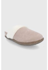 sorel - Sorel - Kapcie zamszowe Nakiska Slide II. Nosek buta: okrągły. Kolor: beżowy. Materiał: zamsz. Wzór: gładki #2