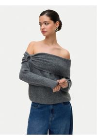 Vero Moda Sweter Lovely 10336698 Szary Regular Fit. Kolor: szary. Materiał: syntetyk #1