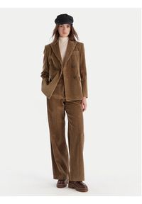 Weekend Max Mara Marynarka Katanga 2525046062 Brązowy Regular Fit. Kolor: brązowy. Materiał: bawełna #4