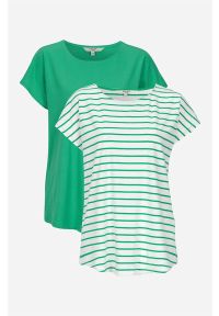 Cellbes - T-shirt w dwupaku 2 sztuki. Kolor: zielony. Materiał: jersey. Długość rękawa: krótki rękaw. Długość: krótkie. Wzór: gładki
