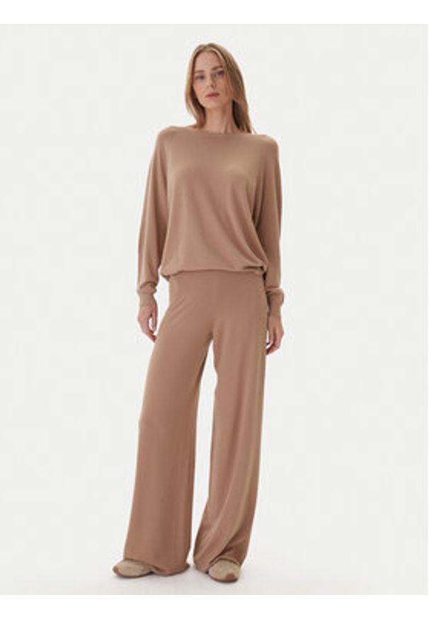 Kontatto Sweter 3M0820C Beżowy Regular Fit. Kolor: beżowy. Materiał: syntetyk