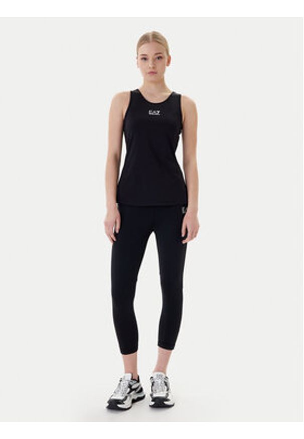 EA7 Emporio Armani Legginsy 7W000932 AF21580 UC001 Czarny Slim Fit. Kolor: czarny. Materiał: syntetyk
