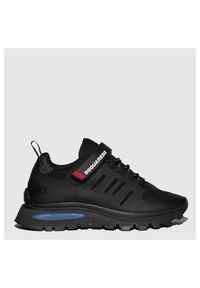 DSQUARED2 Czarne sneakersy męskie runds2 ibra, Rozmiar 44. Kolor: czarny