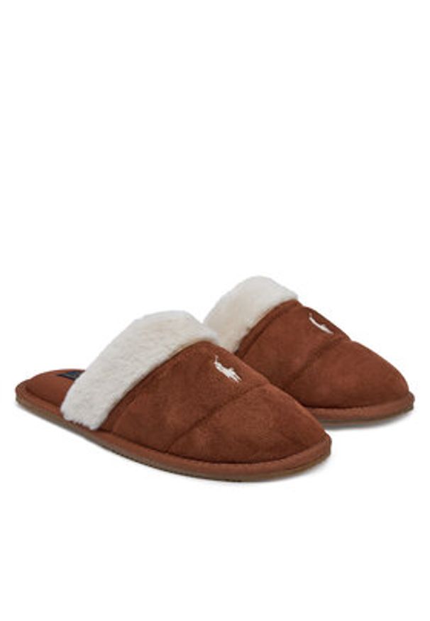 Polo Ralph Lauren Kapcie 842957049001 Brązowy. Kolor: brązowy. Materiał: materiał