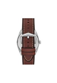 Fossil Zegarek FS6080SET Brązowy. Kolor: brązowy. Materiał: skóra #6