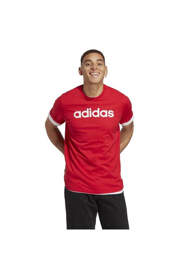 Adidas - Koszulka z krótkim rękawem męska ADIDAS Gym & Pilates. Materiał: włókno, materiał, bawełna. Długość rękawa: krótki rękaw. Długość: krótkie. Sport: joga i pilates
