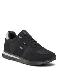 Sneakersy Aeronautica Militare 232SC227CT3225 Jet Black 34300. Kolor: czarny. Materiał: materiał #1
