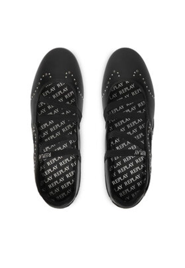 Replay - REPLAY Baleriny GWSN2.000.C0007S Czarny. Kolor: czarny. Materiał: skóra