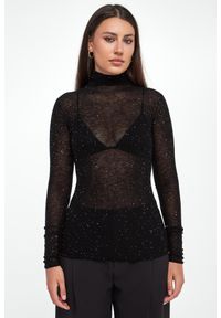 Pinko - Golf damski wełniany Moss PINKO. Typ kołnierza: golf. Materiał: wełna #5