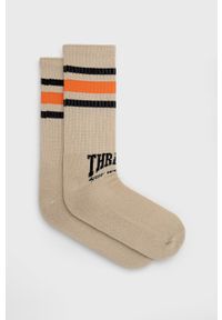 HUF skarpetki x Trasher męskie kolor beżowy. Kolor: beżowy