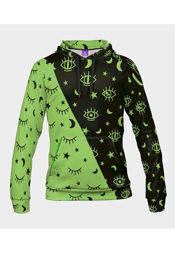 MegaKoszulki - Bluza damska fullprint z kapturem Oczy. Typ kołnierza: kaptur. Materiał: dzianina, dresówka