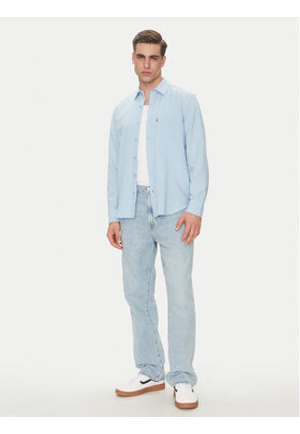 Levi's® Koszula Sunset Pocket 85746-0182 Błękitny Standard Fit. Kolor: niebieski. Materiał: len