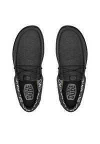 Hey dude - Hey Dude Mokasyny Wally Canvas 4070-060 Czarny. Kolor: czarny. Materiał: materiał #4