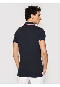 TOMMY HILFIGER - Tommy Hilfiger Polo Tipped MW0MW13080 Granatowy Slim Fit. Typ kołnierza: polo. Kolor: niebieski. Materiał: bawełna