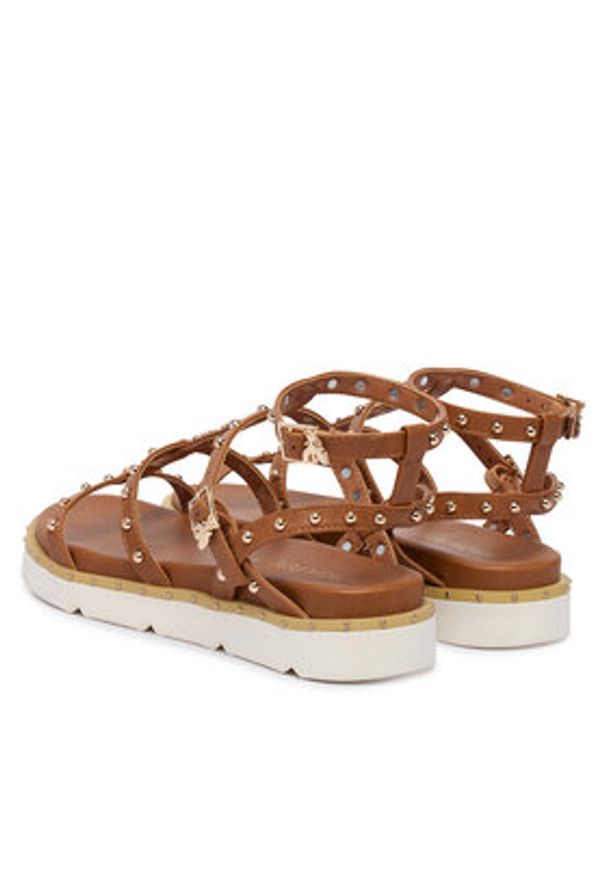 Patrizia Pepe Sandały PPJ398.24 Brązowy. Kolor: brązowy. Materiał: skóra