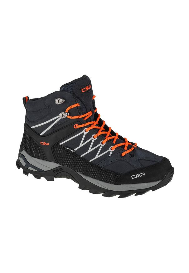 Buty trekkingowe męskie, CMP Rigel Mid. Kolor: czarny, czerwony, szary, pomarańczowy, wielokolorowy. Materiał: materiał, syntetyk, tkanina, skóra. Sport: turystyka piesza